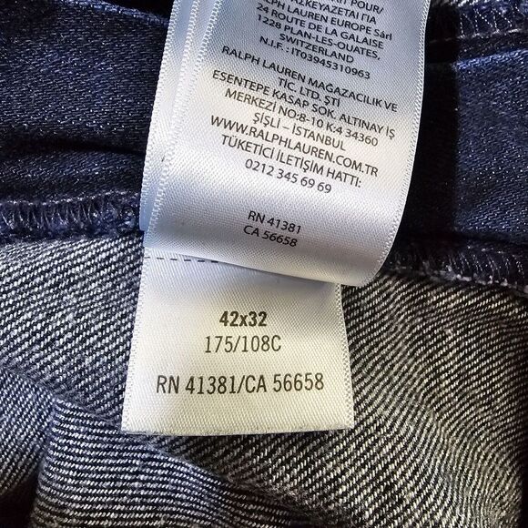 Polo Jeans Company by Ralph Lauren size 42W x 32L Relaxed Straigjt Leg Blue - Picture 6 of 14